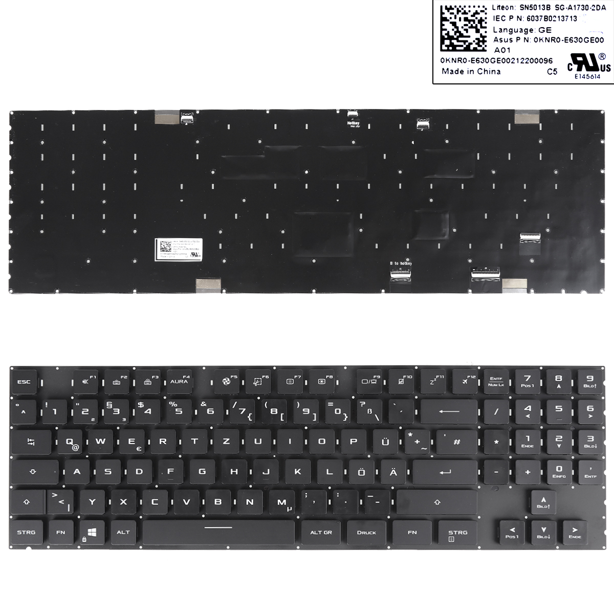 Picture of New Replacement Laptop Keyboard For ASUS ROG Strix Scar 17 G733Z G733Q G733QR G733ZW G733CW BALCK(backlit win8) GR Layout